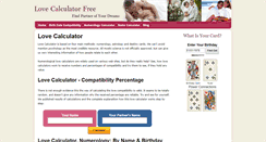 Desktop Screenshot of lovecalculatorfree.org
