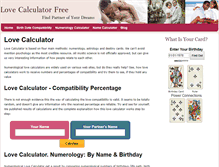 Tablet Screenshot of lovecalculatorfree.org